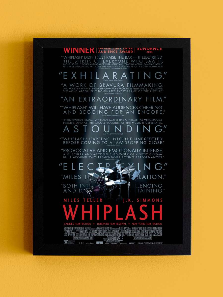 Whiplash Film Tablo Siyah Çerçeveli Film Poster Afiş Tablo