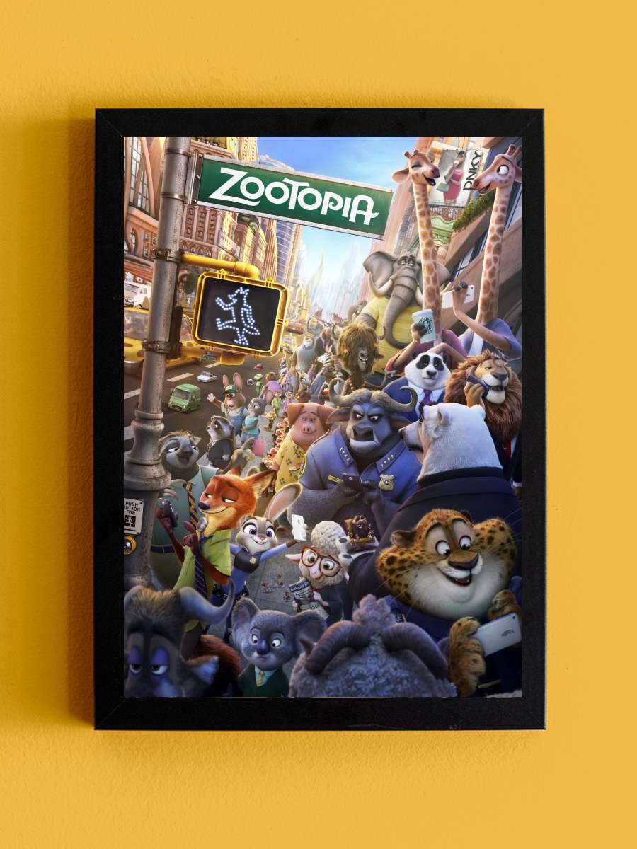 Zootropolis: Hayvanlar Şehri - Zootopia Film Tablo Siyah Çerçeveli Film Poster Afiş Tablo