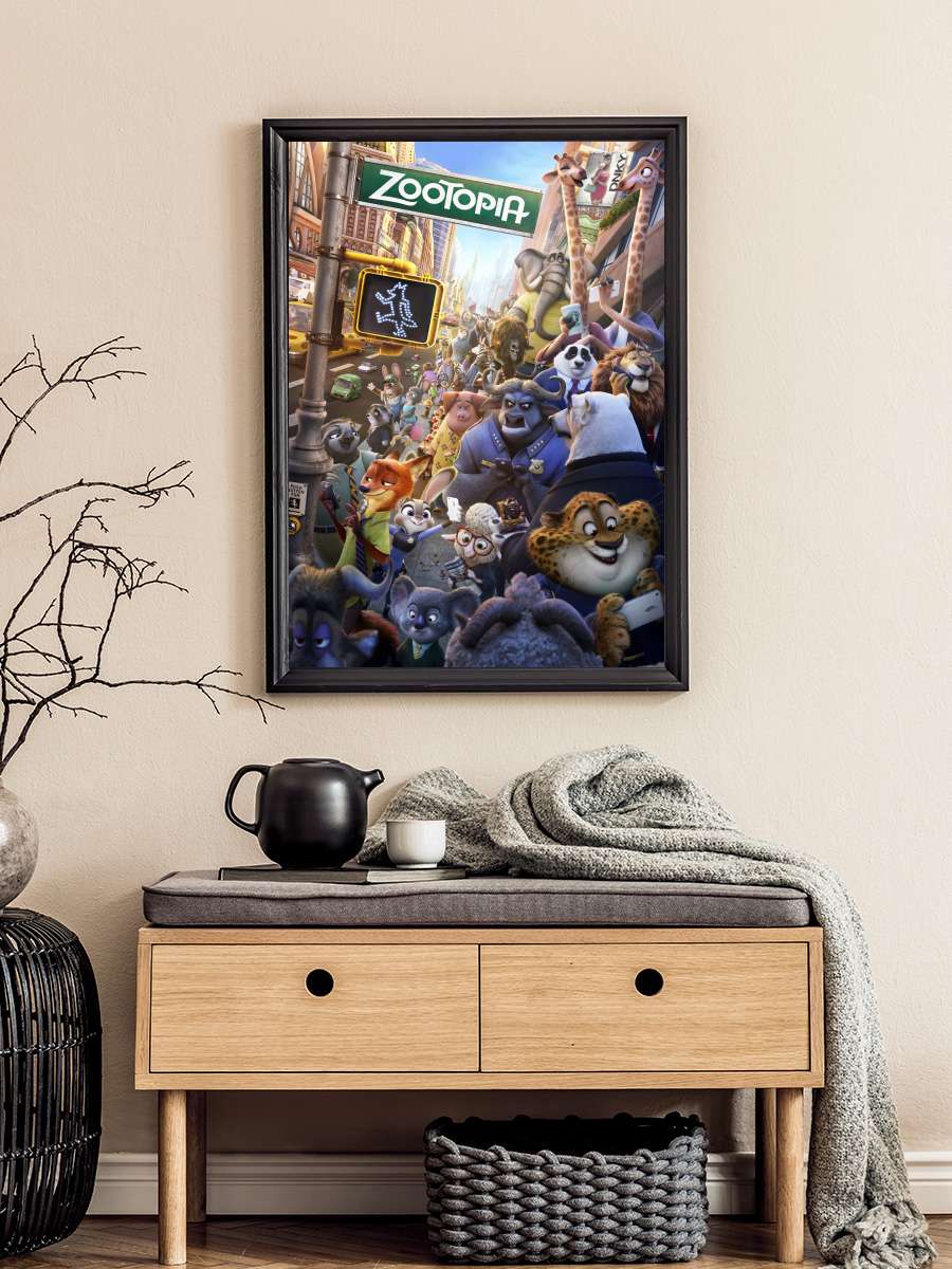 Zootropolis: Hayvanlar Şehri - Zootopia Film Tablo Siyah Çerçeveli Film Poster Afiş Tablo