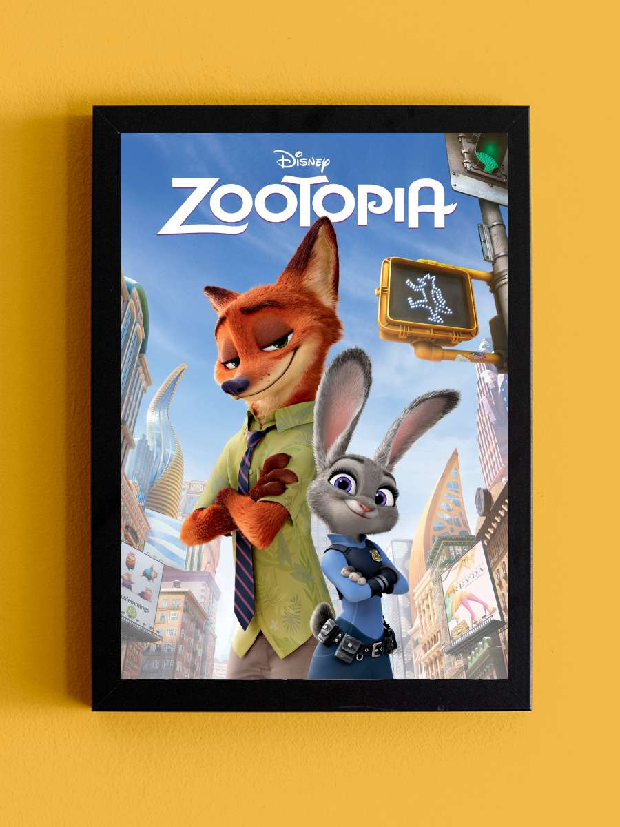 Zootropolis: Hayvanlar Şehri - Zootopia Film Tablo Siyah Çerçeveli Film Poster Afiş Tablo