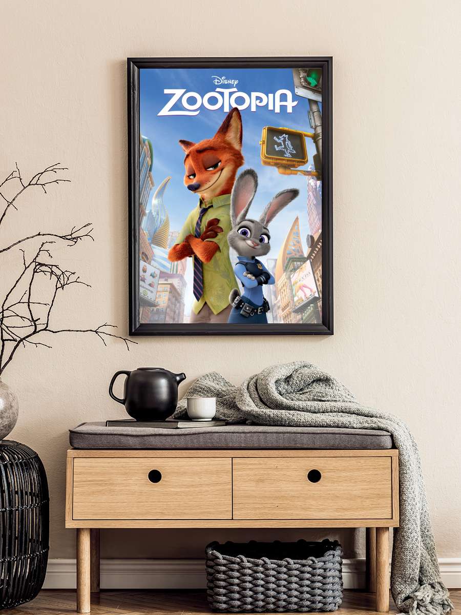 Zootropolis: Hayvanlar Şehri - Zootopia Film Tablo Siyah Çerçeveli Film Poster Afiş Tablo