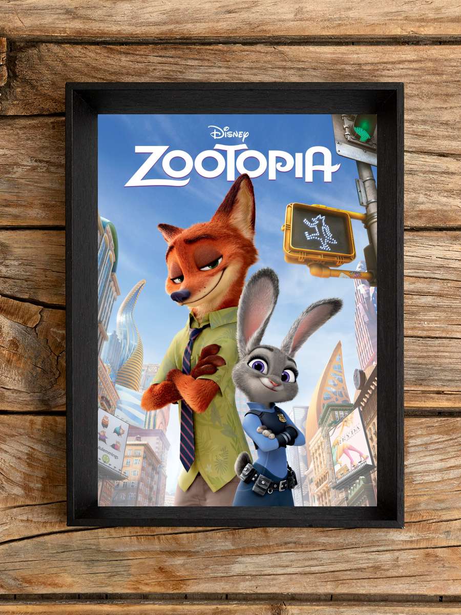 Zootropolis: Hayvanlar Şehri - Zootopia Film Tablo Siyah Çerçeveli Film Poster Afiş Tablo