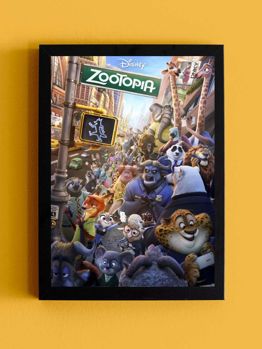 Zootropolis: Hayvanlar Şehri - Zootopia Film Tablo Siyah Çerçeveli Film Poster Afiş Tablo