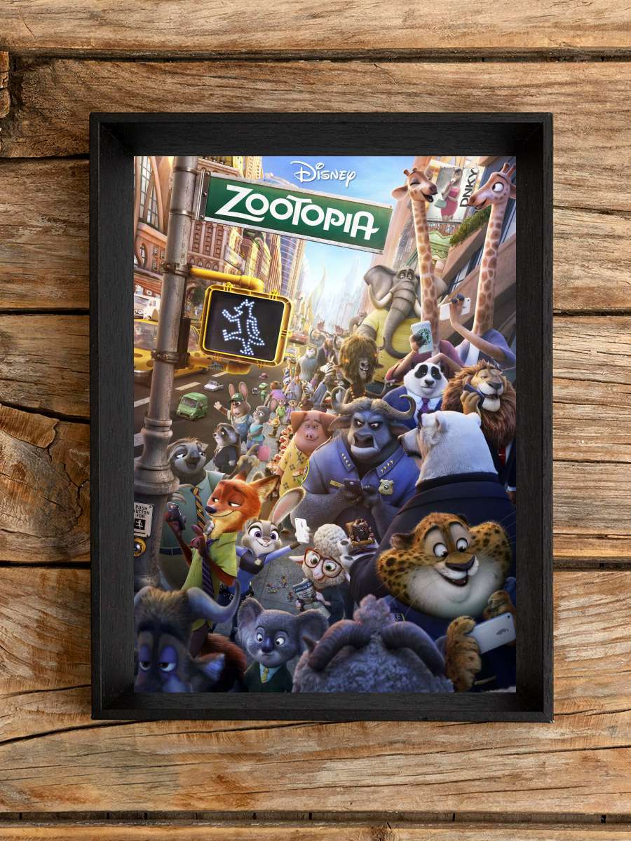 Zootropolis: Hayvanlar Şehri - Zootopia Film Tablo Siyah Çerçeveli Film Poster Afiş Tablo