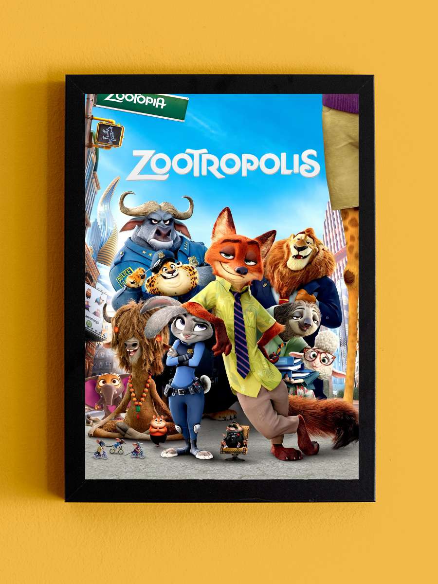 Zootropolis: Hayvanlar Şehri - Zootopia Film Tablo Siyah Çerçeveli Film Poster Afiş Tablo