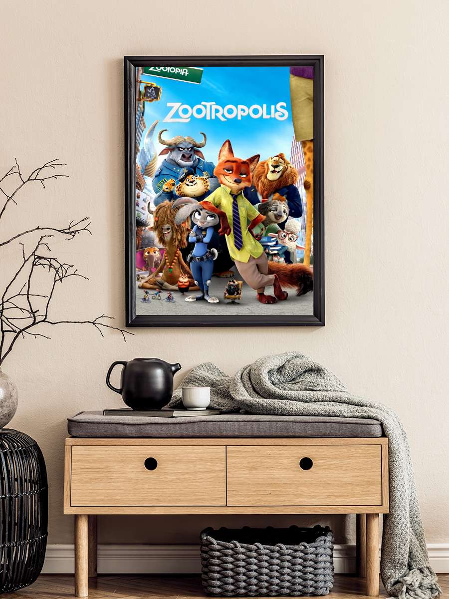 Zootropolis: Hayvanlar Şehri - Zootopia Film Tablo Siyah Çerçeveli Film Poster Afiş Tablo