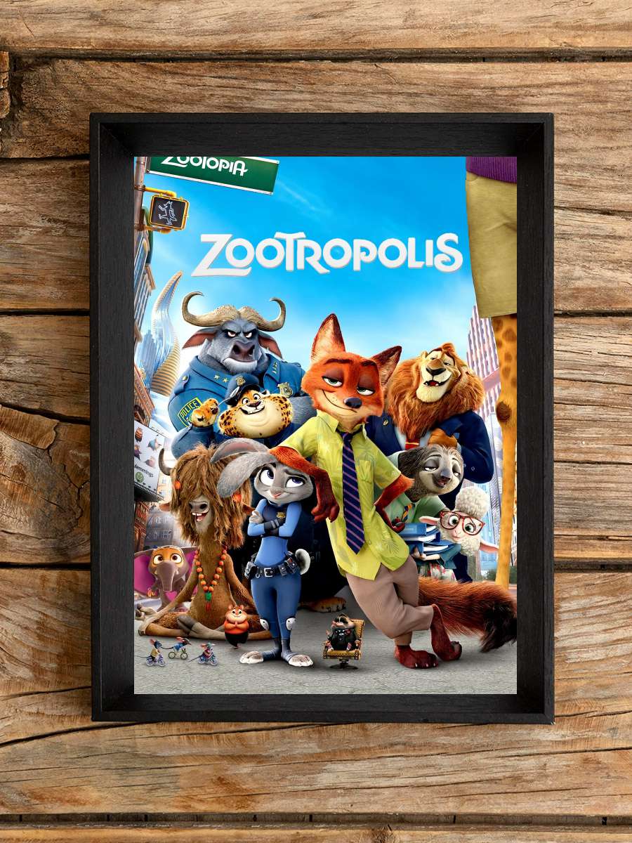 Zootropolis: Hayvanlar Şehri - Zootopia Film Tablo Siyah Çerçeveli Film Poster Afiş Tablo