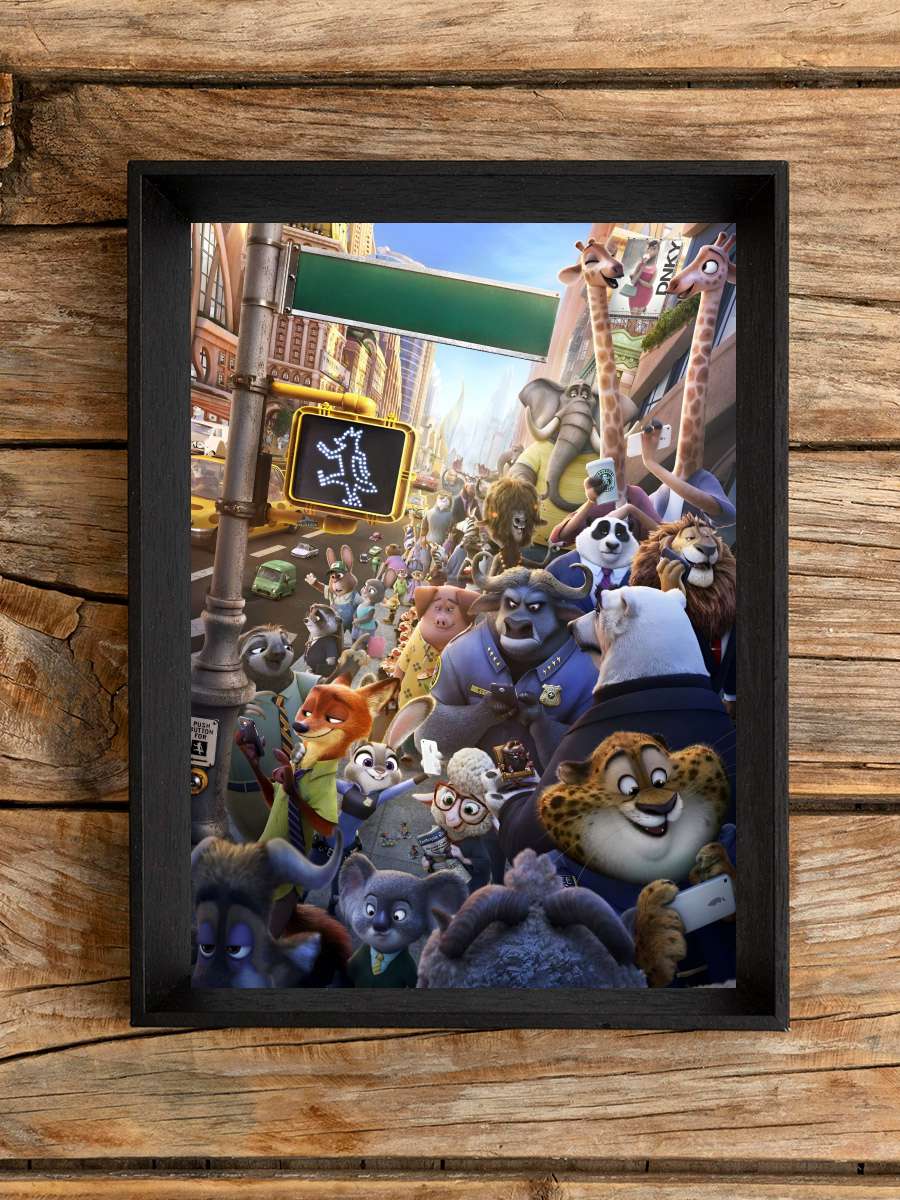 Zootropolis: Hayvanlar Şehri - Zootopia Film Tablo Siyah Çerçeveli Film Poster Afiş Tablo