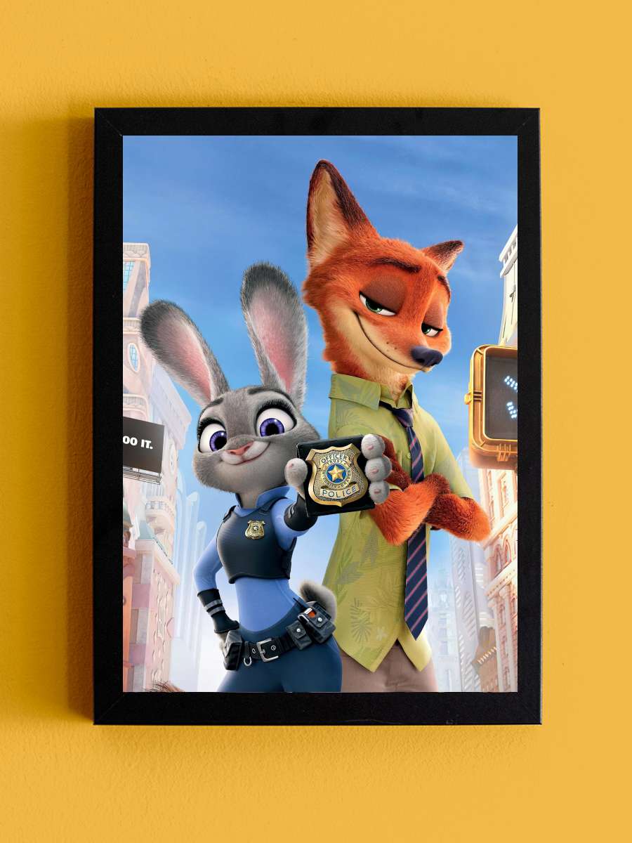 Zootropolis: Hayvanlar Şehri - Zootopia Film Tablo Siyah Çerçeveli Film Poster Afiş Tablo