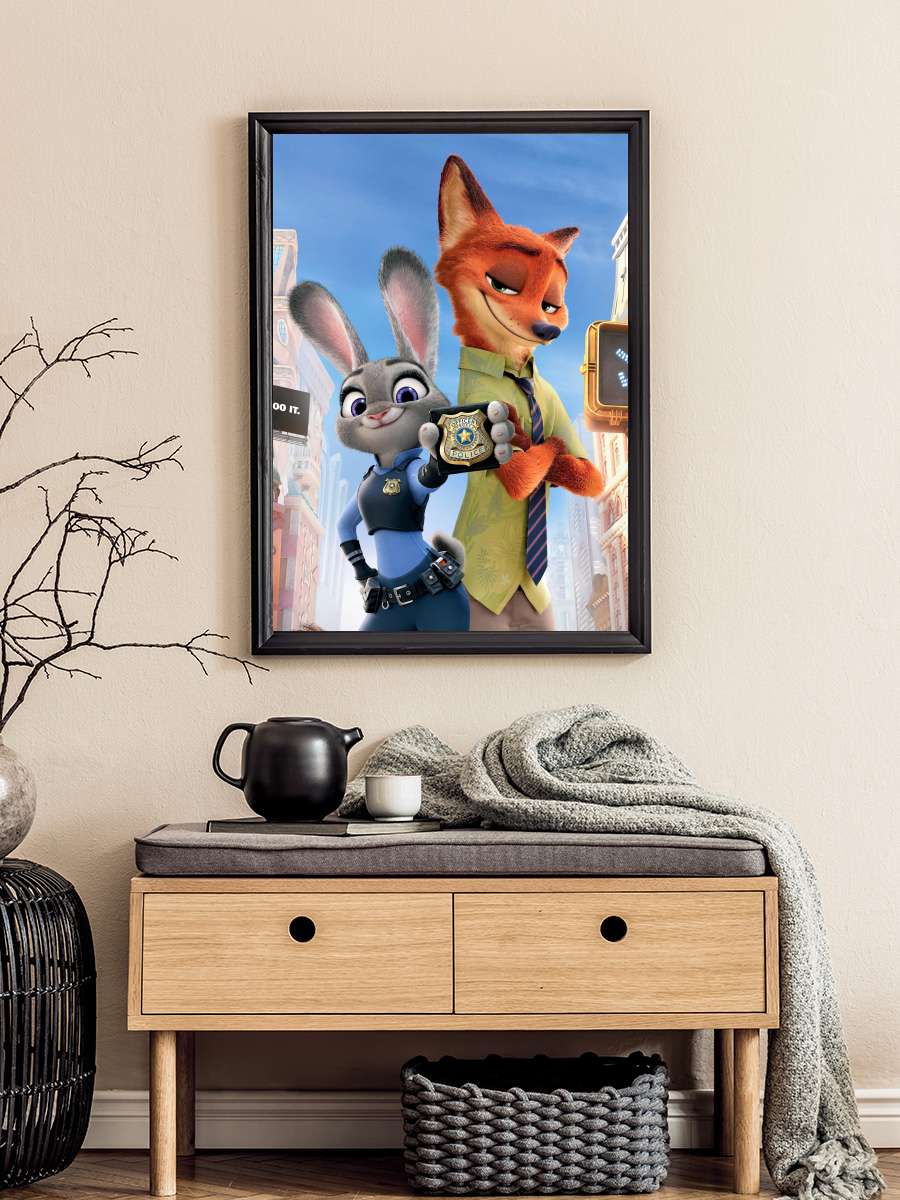 Zootropolis: Hayvanlar Şehri - Zootopia Film Tablo Siyah Çerçeveli Film Poster Afiş Tablo