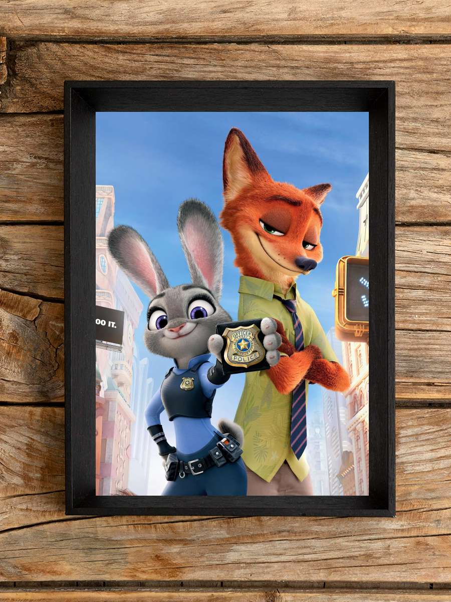 Zootropolis: Hayvanlar Şehri - Zootopia Film Tablo Siyah Çerçeveli Film Poster Afiş Tablo