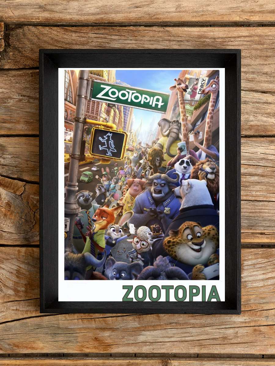 Zootropolis: Hayvanlar Şehri - Zootopia Film Tablo Siyah Çerçeveli Film Poster Afiş Tablo