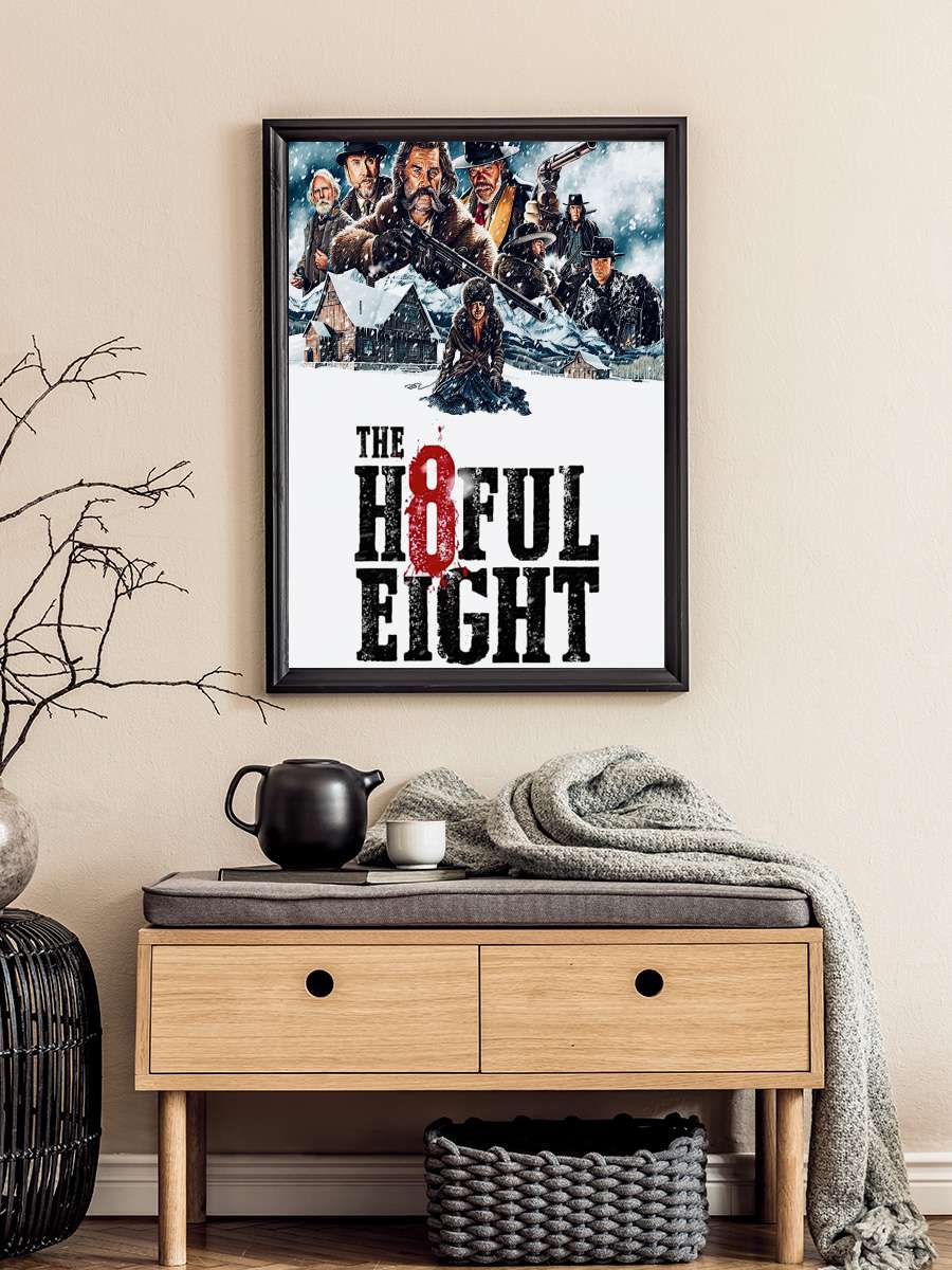 The Hateful Eight Film Tablo Siyah Çerçeveli Film Poster Afiş Tablo