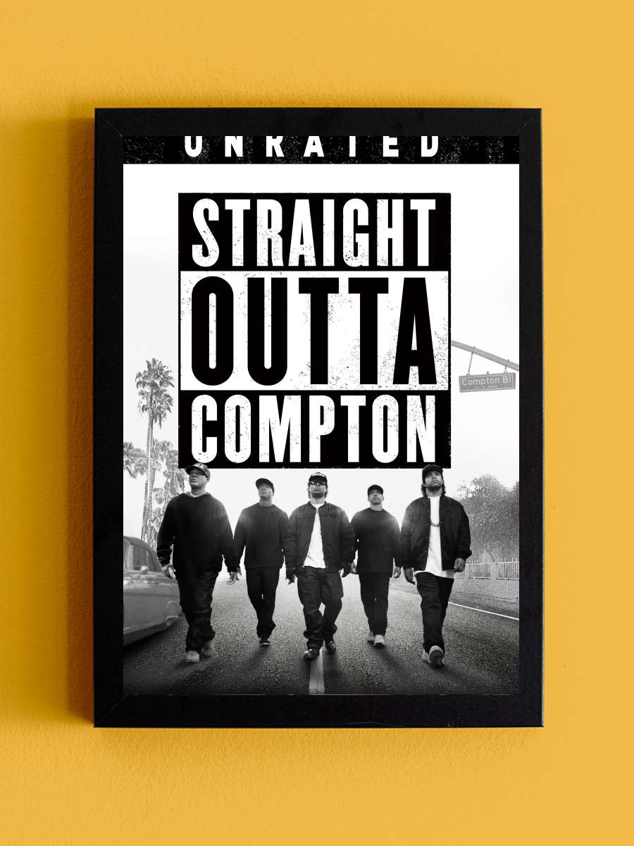 Straight Outta Compton Film Tablo Siyah Çerçeveli Film Poster Afiş Tablo