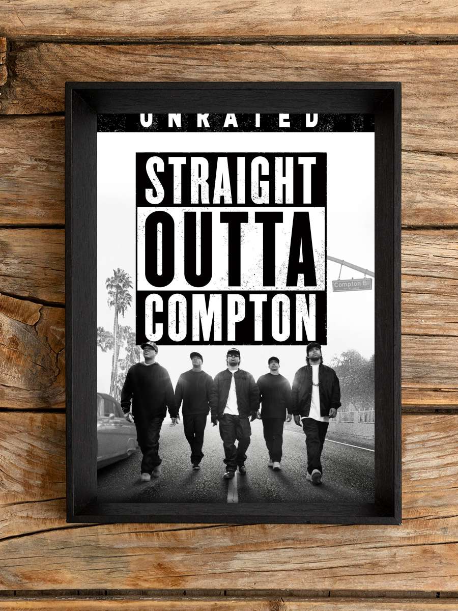 Straight Outta Compton Film Tablo Siyah Çerçeveli Film Poster Afiş Tablo