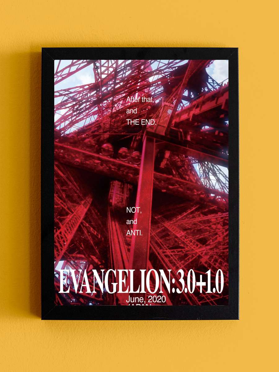 Evangelion: Bir Seferde Üç Kez 3.0+1.0 - シン・エヴァンゲリオン劇場版:|| Film Tablo Siyah Çerçeveli Film Poster Afiş Tablo