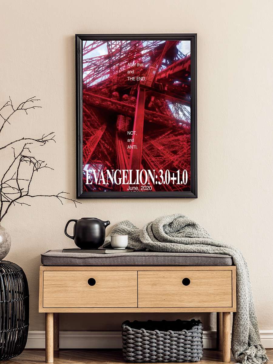 Evangelion: Bir Seferde Üç Kez 3.0+1.0 - シン・エヴァンゲリオン劇場版:|| Film Tablo Siyah Çerçeveli Film Poster Afiş Tablo