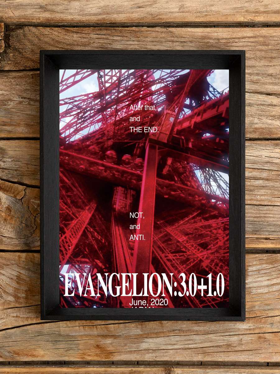 Evangelion: Bir Seferde Üç Kez 3.0+1.0 - シン・エヴァンゲリオン劇場版:|| Film Tablo Siyah Çerçeveli Film Poster Afiş Tablo