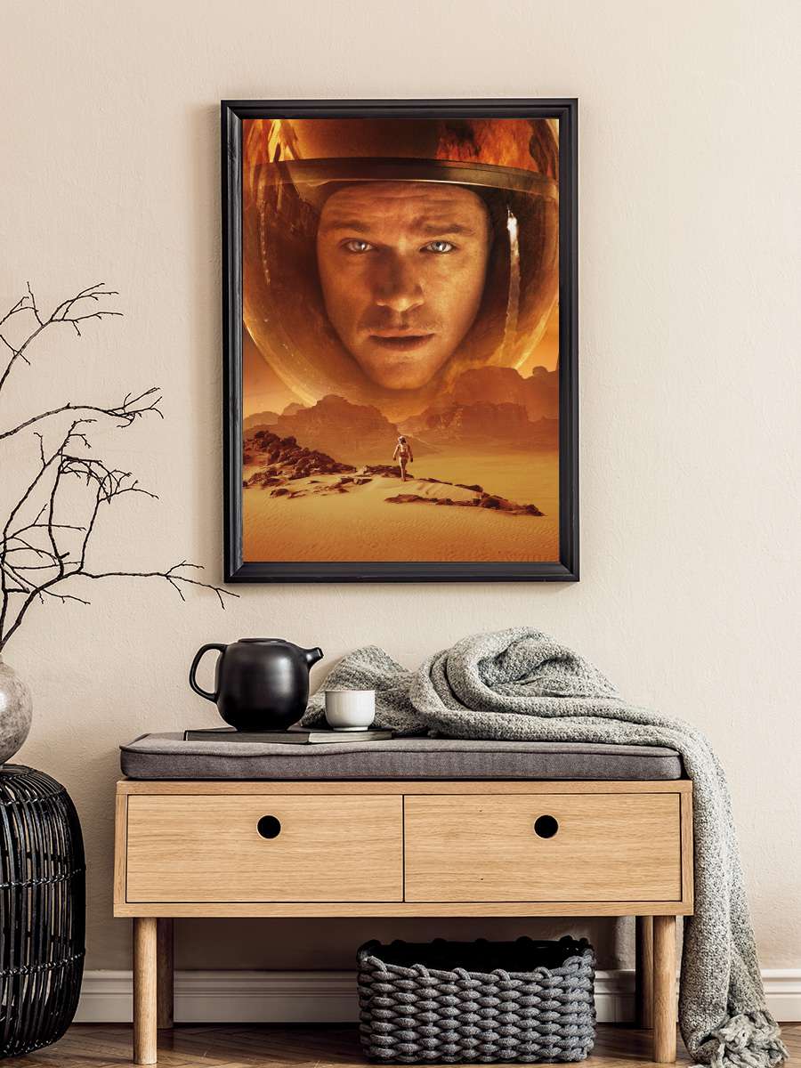 Marslı - The Martian Film Tablo Siyah Çerçeveli Film Poster Afiş Tablo