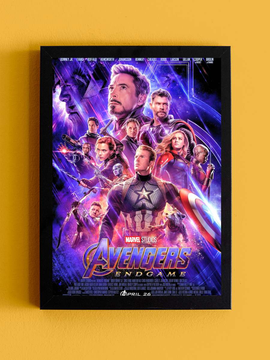 Avengers: Endgame Film Tablo Siyah Çerçeveli Film Poster Afiş Tablo