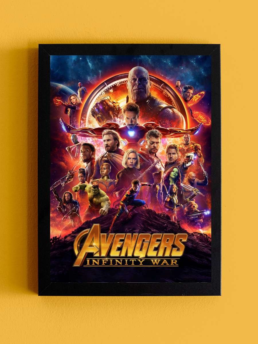 Avengers: Sonsuzluk Savaşı - Avengers: Infinity War Film Tablo Siyah Çerçeveli Film Poster Afiş Tablo