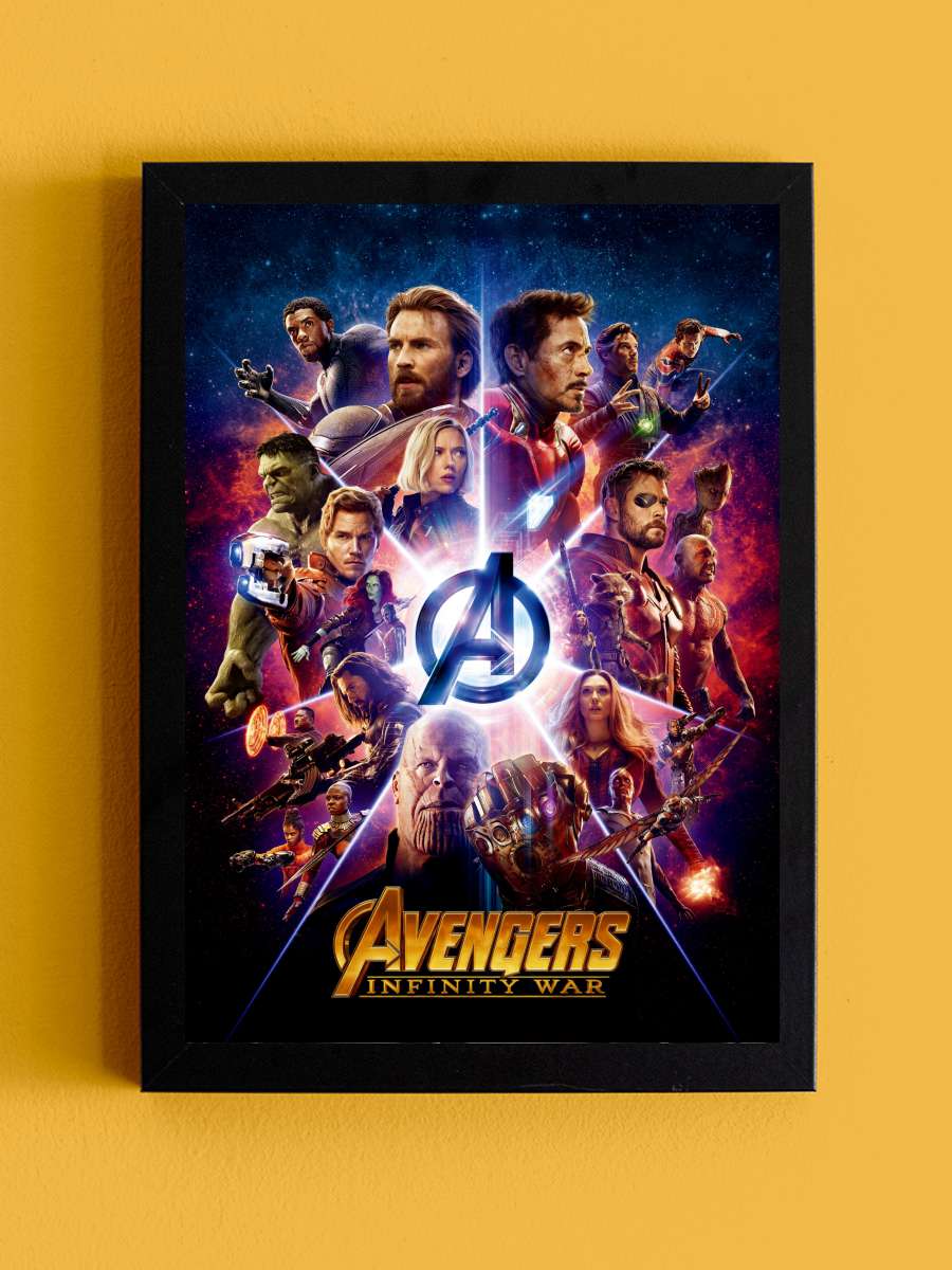 Avengers: Sonsuzluk Savaşı - Avengers: Infinity War Film Tablo Siyah Çerçeveli Film Poster Afiş Tablo