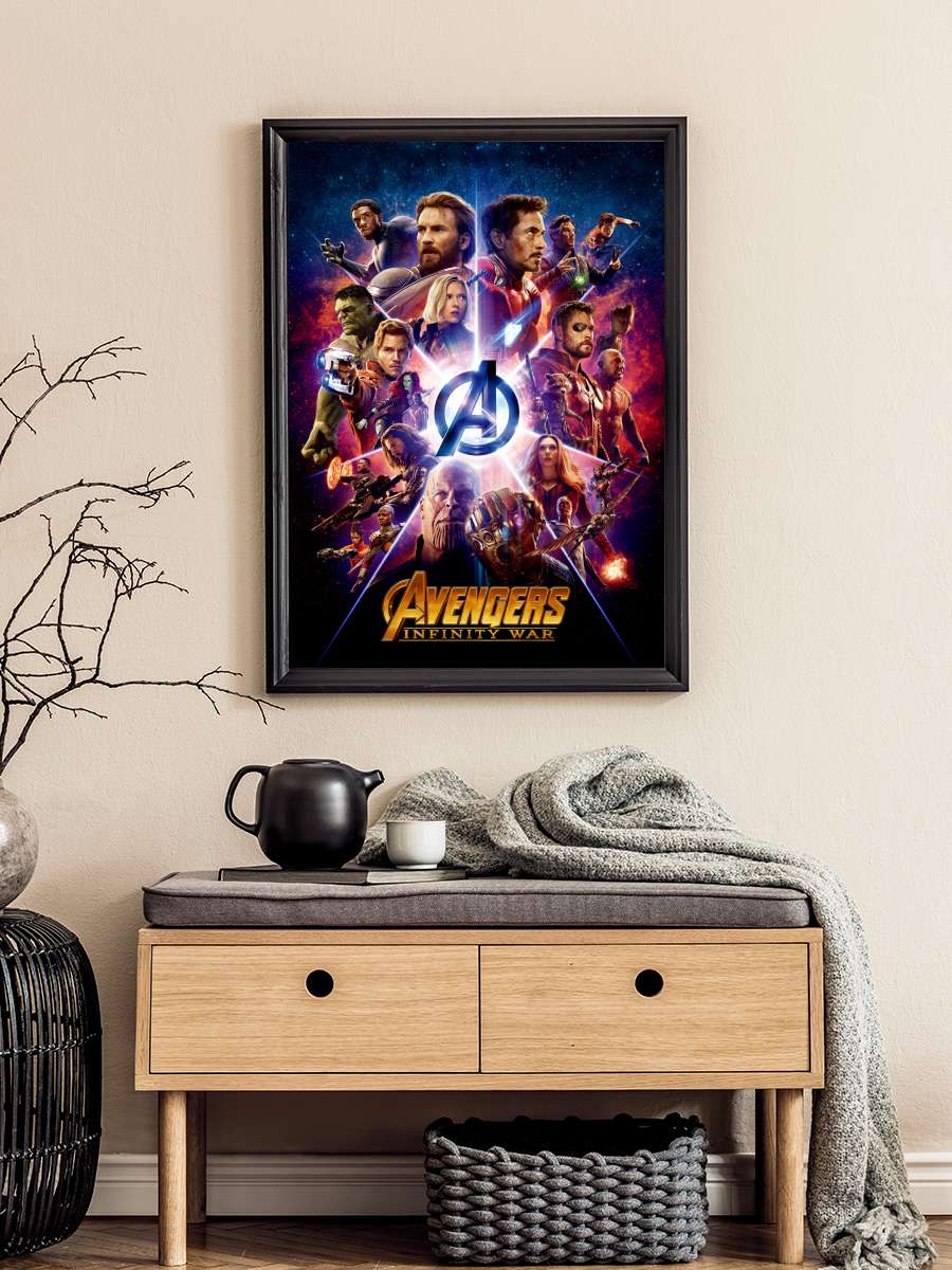 Avengers: Sonsuzluk Savaşı - Avengers: Infinity War Film Tablo Siyah Çerçeveli Film Poster Afiş Tablo