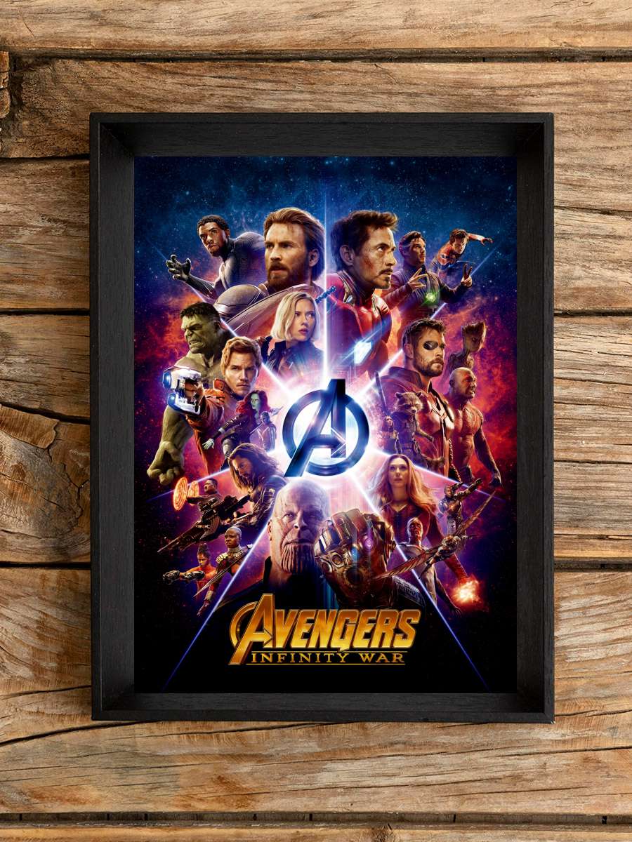 Avengers: Sonsuzluk Savaşı - Avengers: Infinity War Film Tablo Siyah Çerçeveli Film Poster Afiş Tablo