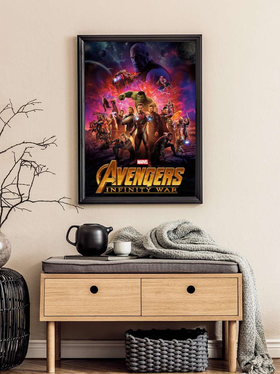 Avengers: Sonsuzluk Savaşı - Avengers: Infinity War Film Tablo Siyah Çerçeveli Film Poster Afiş Tablo