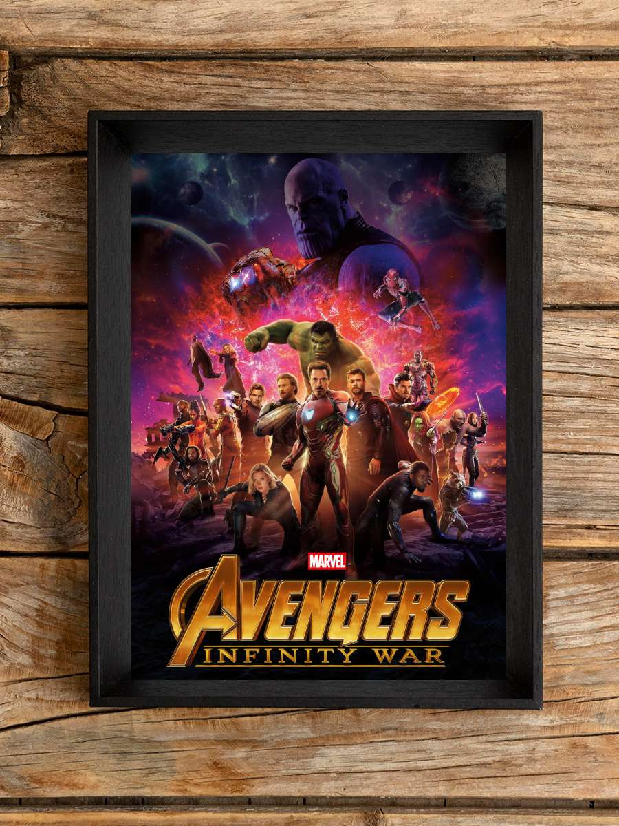 Avengers: Sonsuzluk Savaşı - Avengers: Infinity War Film Tablo Siyah Çerçeveli Film Poster Afiş Tablo