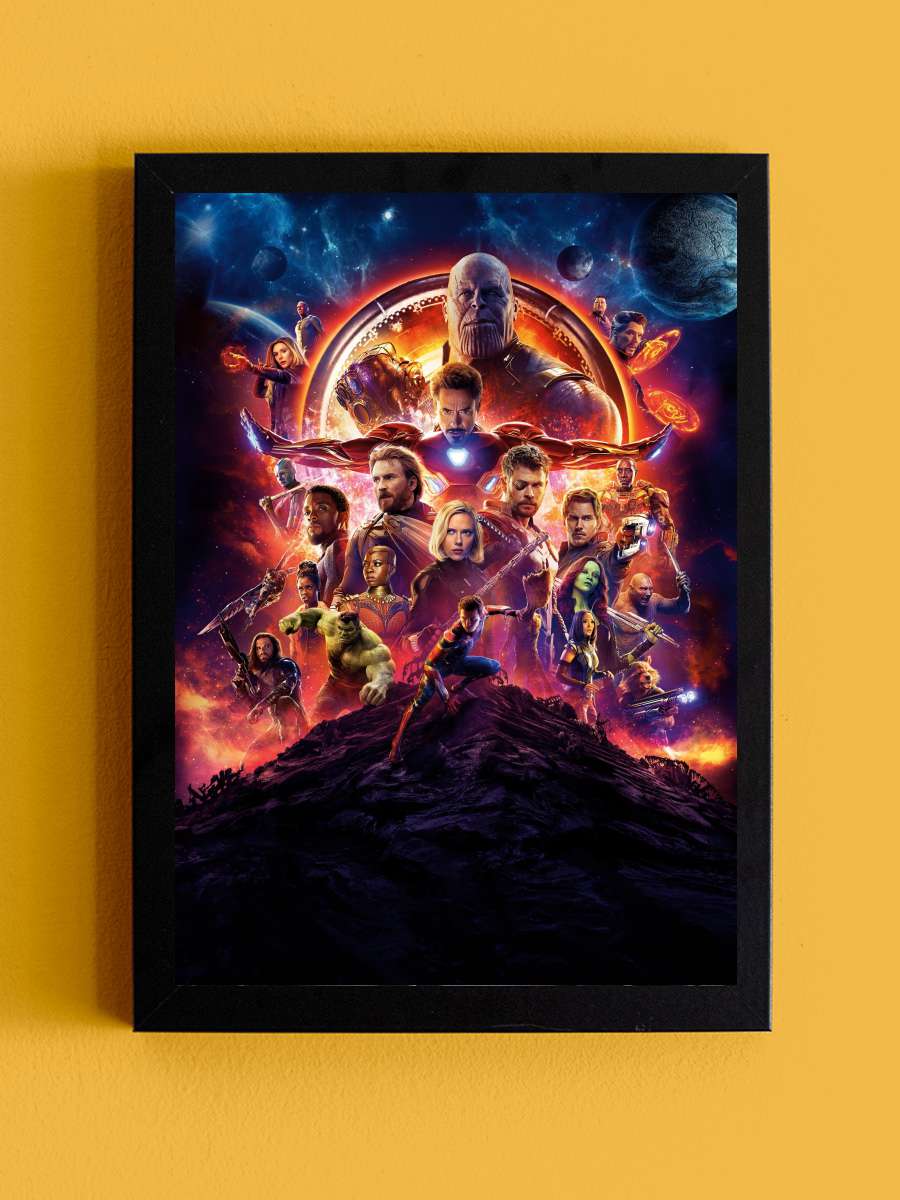 Avengers: Sonsuzluk Savaşı - Avengers: Infinity War Film Tablo Siyah Çerçeveli Film Poster Afiş Tablo