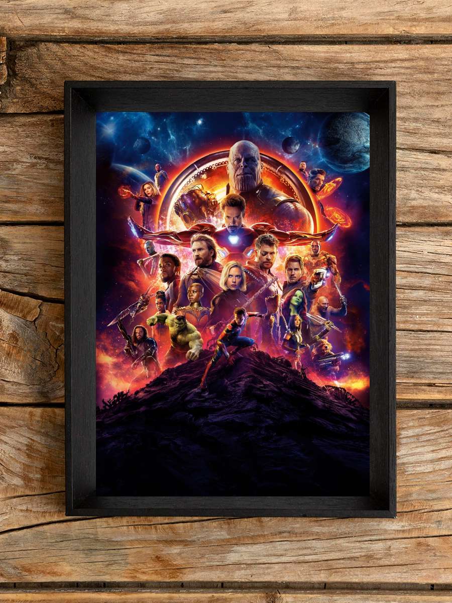 Avengers: Sonsuzluk Savaşı - Avengers: Infinity War Film Tablo Siyah Çerçeveli Film Poster Afiş Tablo