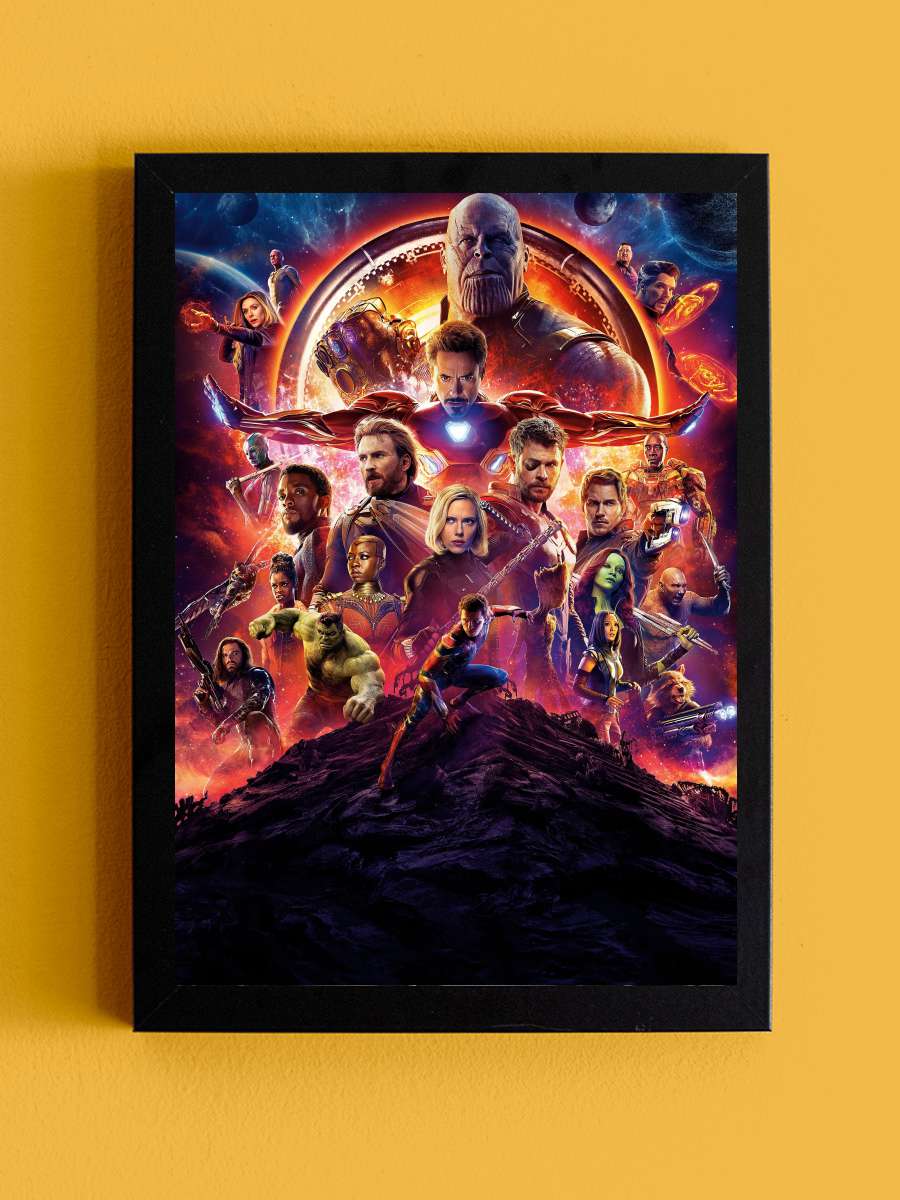 Avengers: Sonsuzluk Savaşı - Avengers: Infinity War Film Tablo Siyah Çerçeveli Film Poster Afiş Tablo