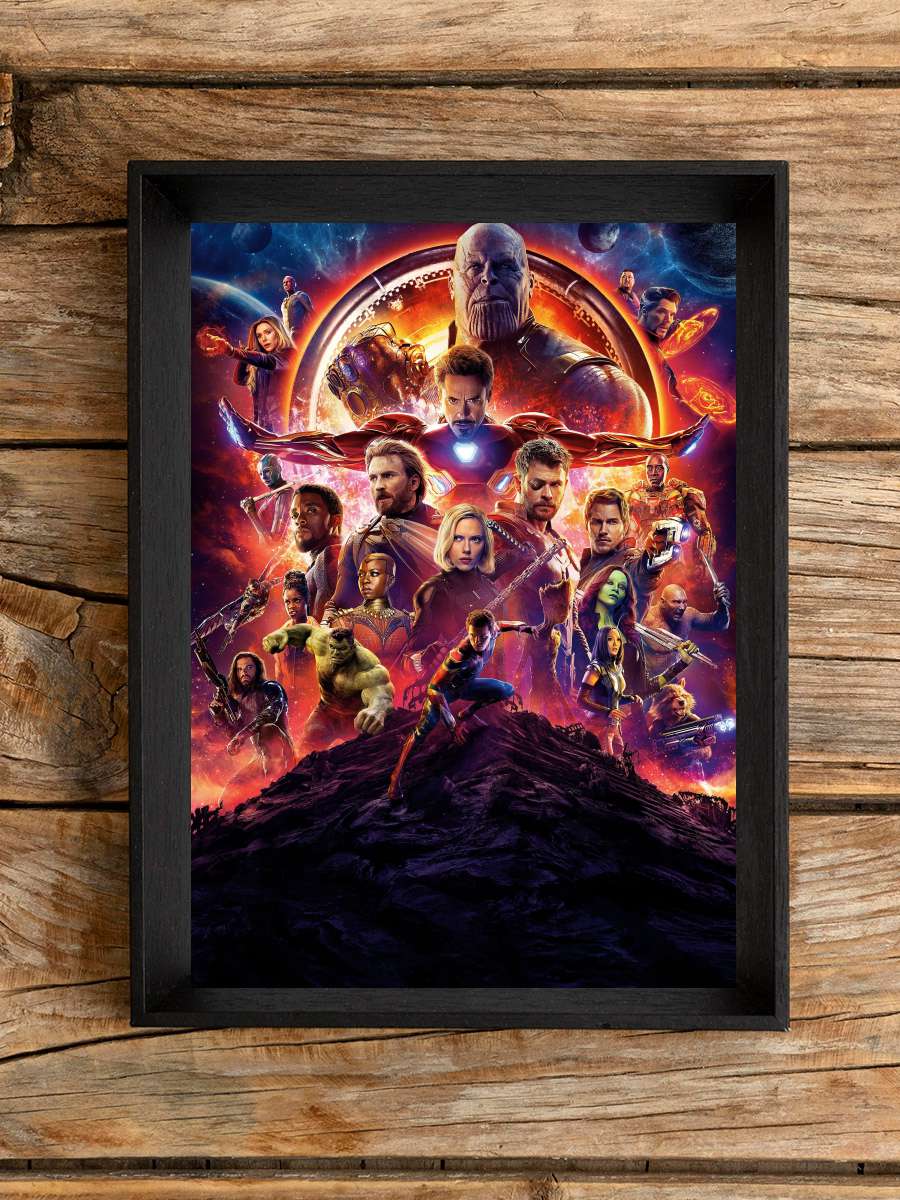 Avengers: Sonsuzluk Savaşı - Avengers: Infinity War Film Tablo Siyah Çerçeveli Film Poster Afiş Tablo