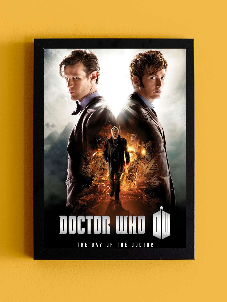 Doctor Who: The Day of the Doctor Film Tablo Siyah Çerçeveli Film Poster Afiş Tablo