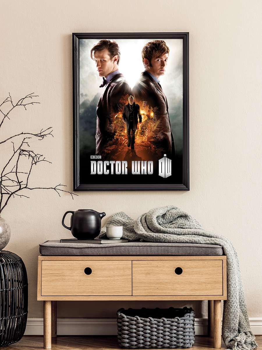 Doctor Who: The Day of the Doctor Film Tablo Siyah Çerçeveli Film Poster Afiş Tablo