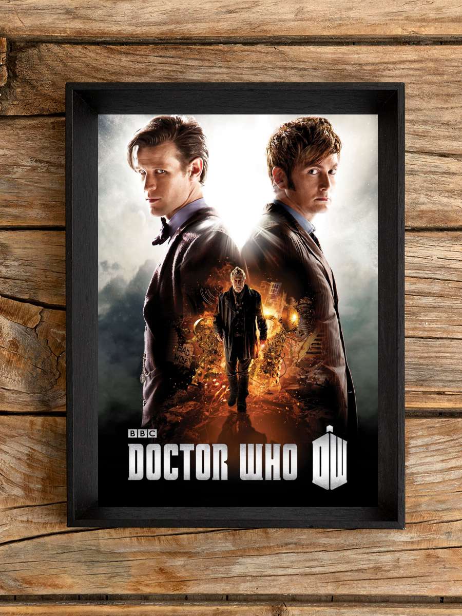 Doctor Who: The Day of the Doctor Film Tablo Siyah Çerçeveli Film Poster Afiş Tablo