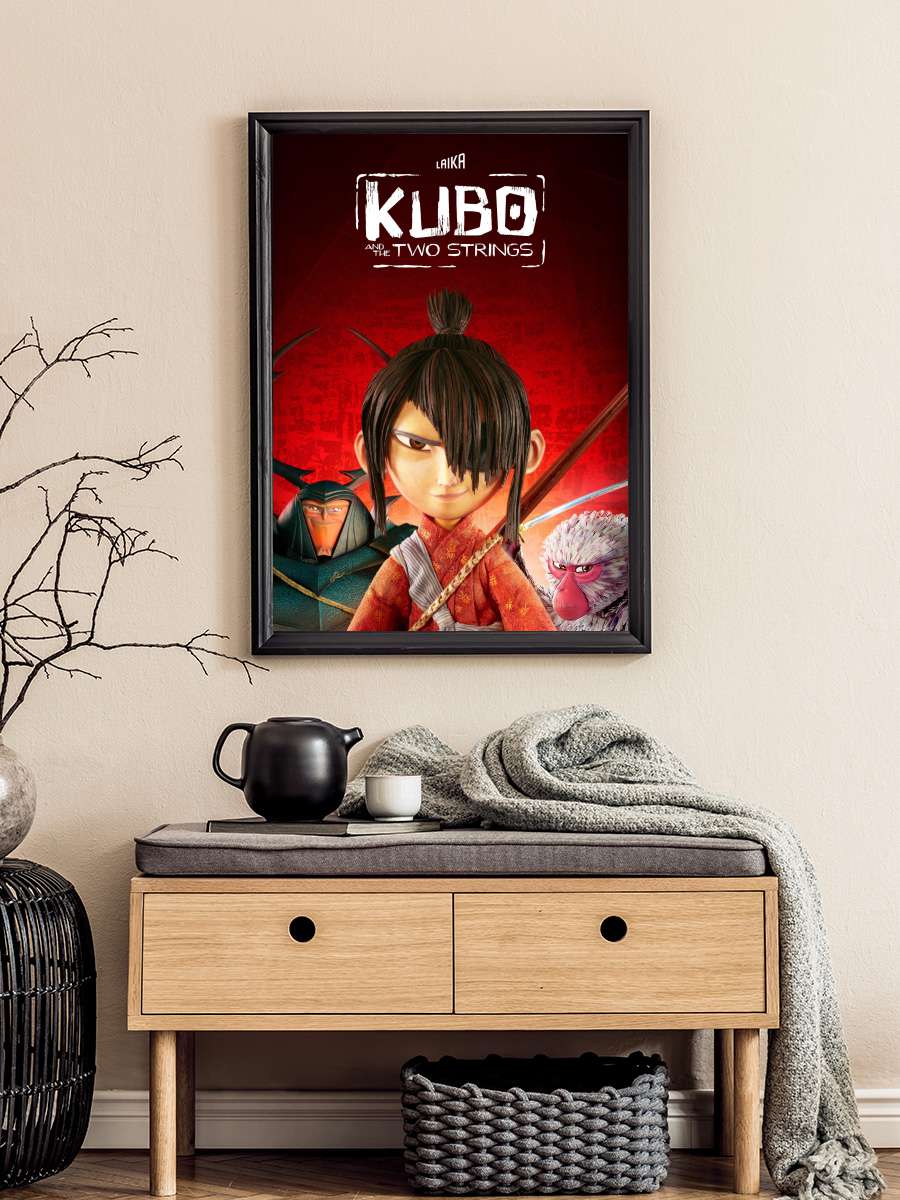 Kubo ve Sihirli Telleri - Kubo and the Two Strings Film Tablo Siyah Çerçeveli Film Poster Afiş Tablo