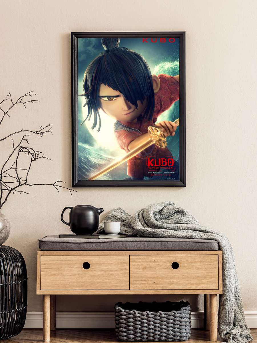 Kubo ve Sihirli Telleri - Kubo and the Two Strings Film Tablo Siyah Çerçeveli Film Poster Afiş Tablo