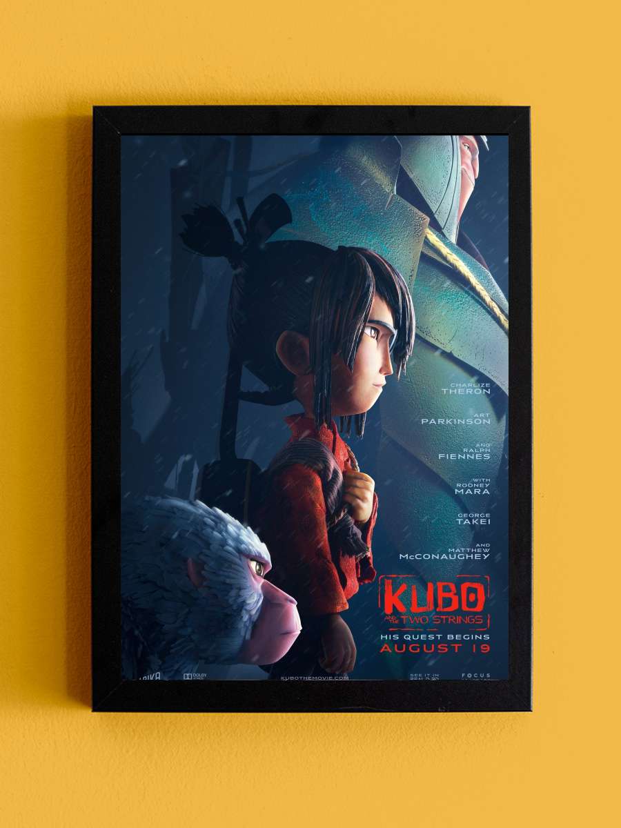 Kubo ve Sihirli Telleri - Kubo and the Two Strings Film Tablo Siyah Çerçeveli Film Poster Afiş Tablo