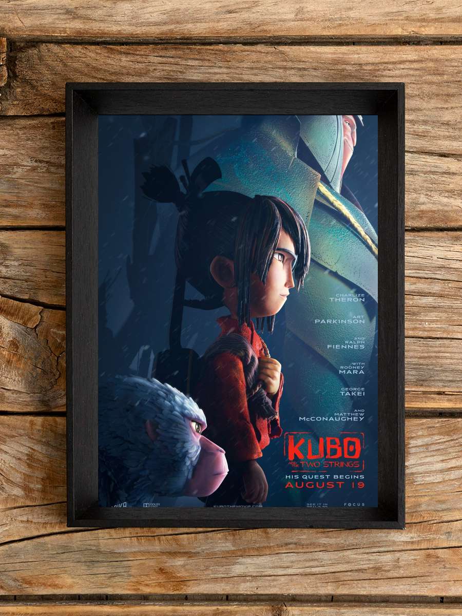 Kubo ve Sihirli Telleri - Kubo and the Two Strings Film Tablo Siyah Çerçeveli Film Poster Afiş Tablo