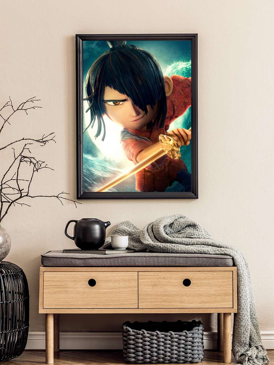 Kubo ve Sihirli Telleri - Kubo and the Two Strings Film Tablo Siyah Çerçeveli Film Poster Afiş Tablo