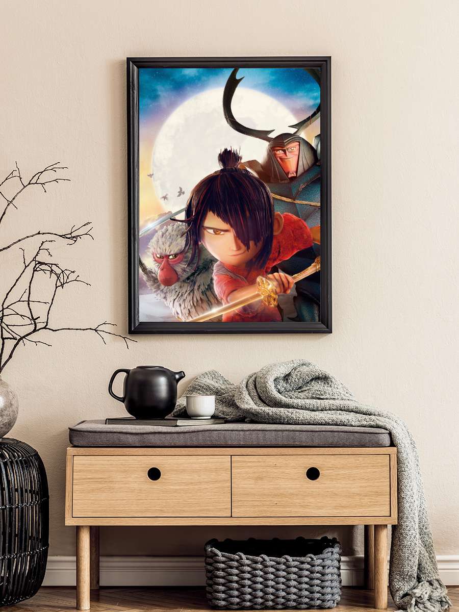 Kubo ve Sihirli Telleri - Kubo and the Two Strings Film Tablo Siyah Çerçeveli Film Poster Afiş Tablo