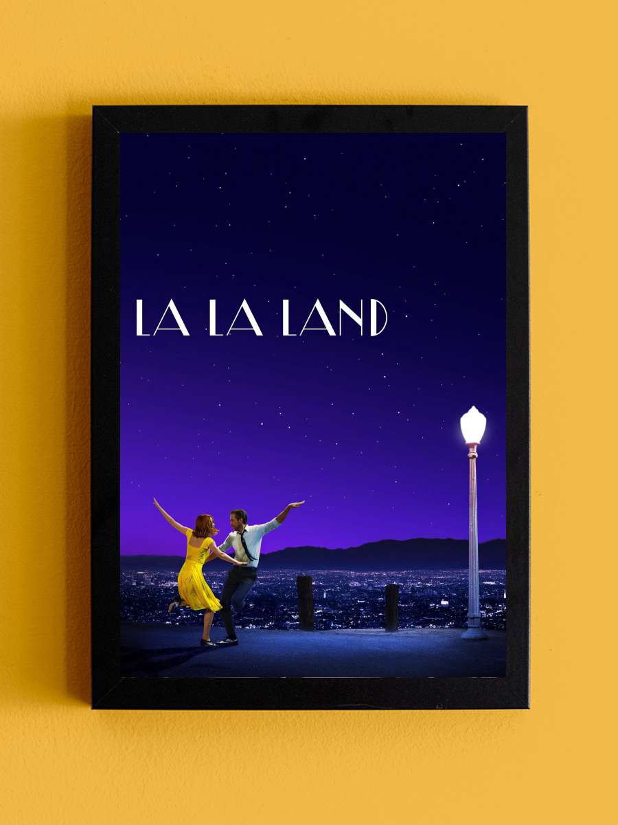 Aşıklar Şehri - La La Land Film Tablo Siyah Çerçeveli Film Poster Afiş Tablo