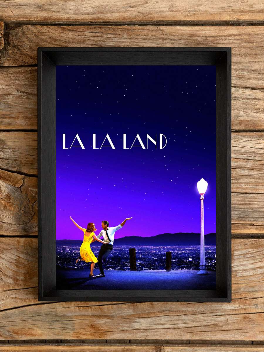 Aşıklar Şehri - La La Land Film Tablo Siyah Çerçeveli Film Poster Afiş Tablo