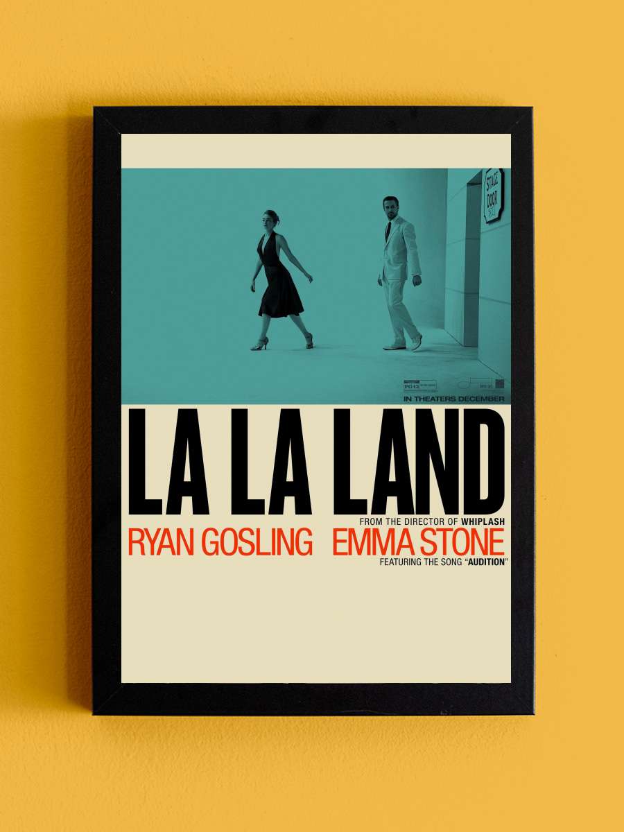 Aşıklar Şehri - La La Land Film Tablo Siyah Çerçeveli Film Poster Afiş Tablo