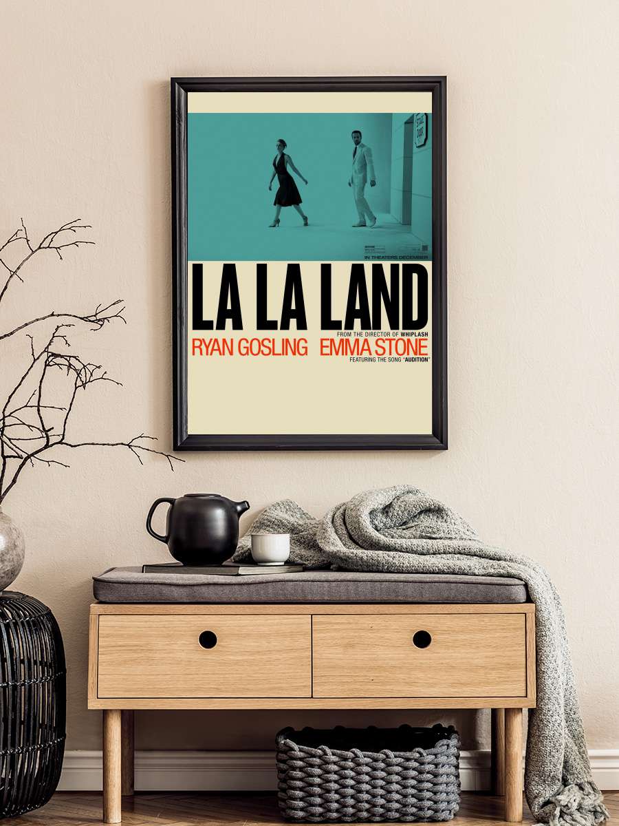 Aşıklar Şehri - La La Land Film Tablo Siyah Çerçeveli Film Poster Afiş Tablo