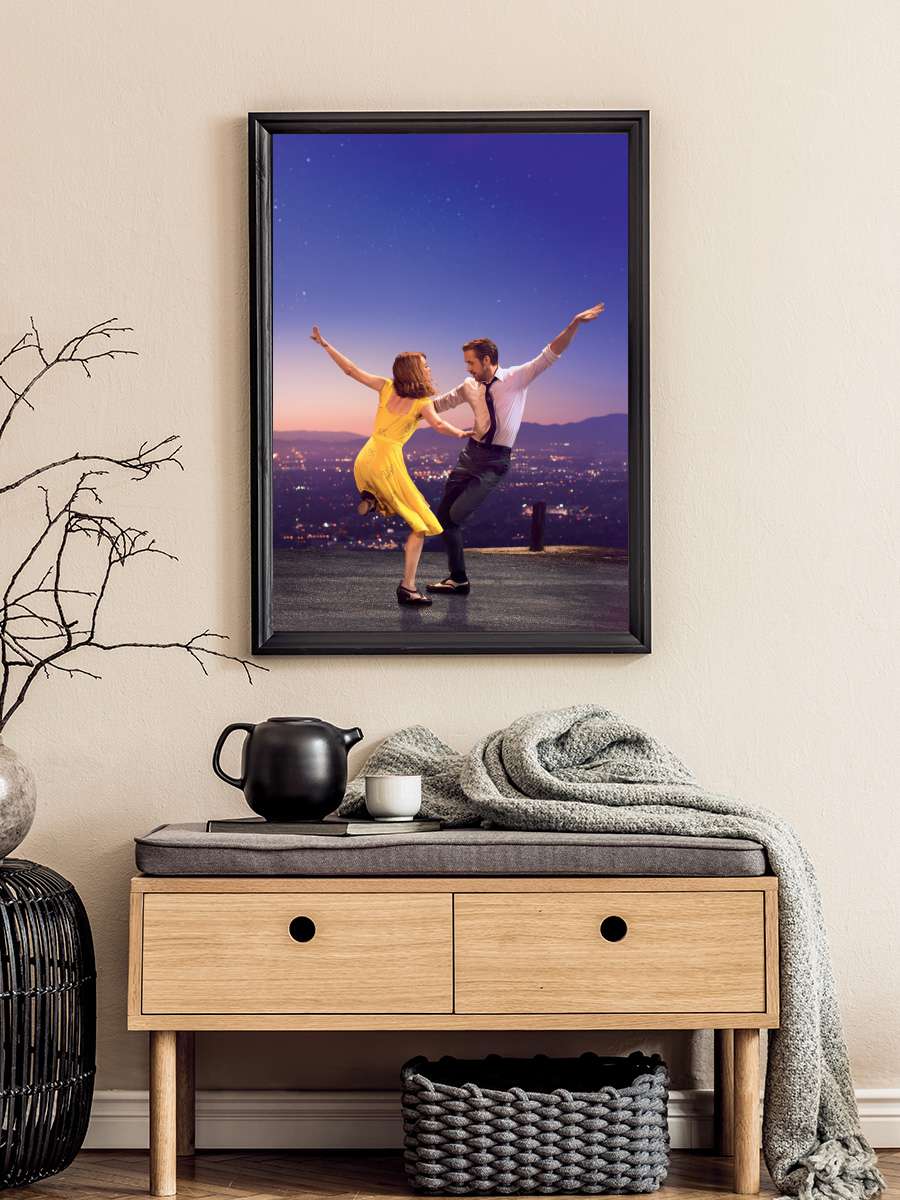 Aşıklar Şehri - La La Land Film Tablo Siyah Çerçeveli Film Poster Afiş Tablo