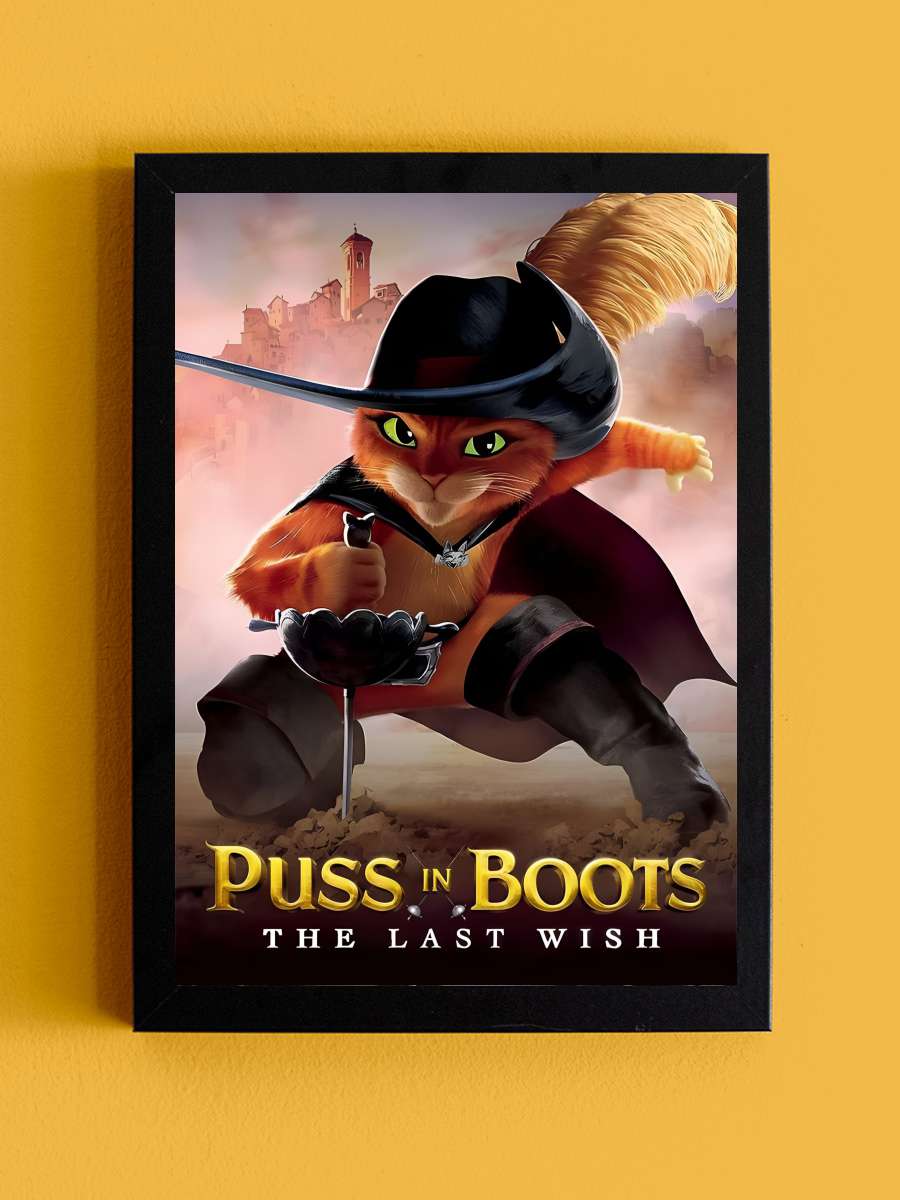 Çizmeli Kedi: Son Dilek - Puss in Boots: The Last Wish Film Tablo Siyah Çerçeveli Film Poster Afiş Tablo