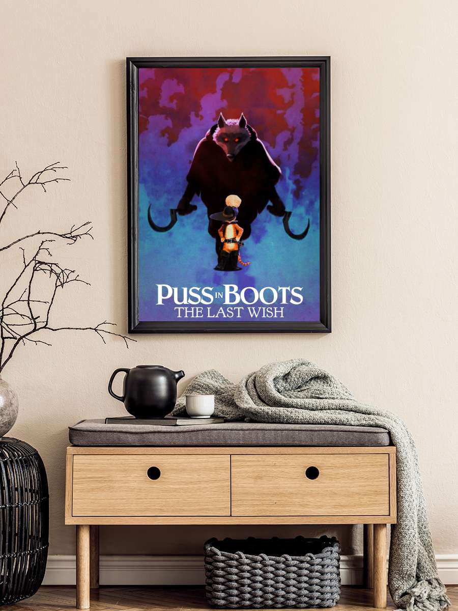 Çizmeli Kedi: Son Dilek - Puss in Boots: The Last Wish Film Tablo Siyah Çerçeveli Film Poster Afiş Tablo